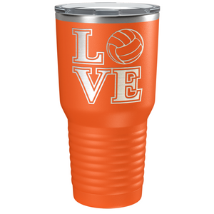 LOVE Volleyball Laser Engraved on Stainless Steel Volleyball Tumbler