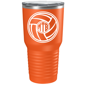 Monogram Volleyball on Stainless Steel Volleyball Tumbler