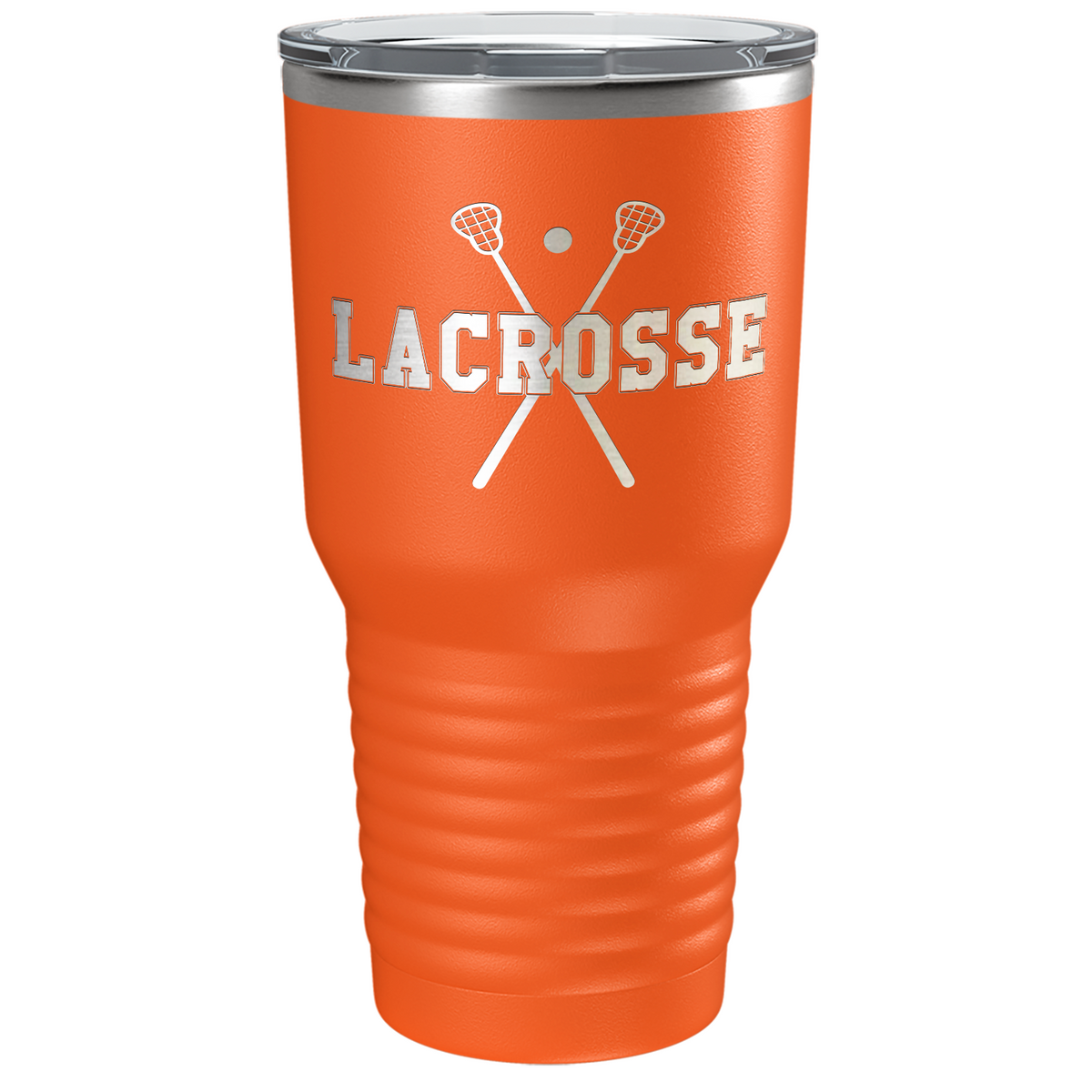 Lacrosse Sticks Laser Engraved on Stainless Steel Lacrosse Tumbler