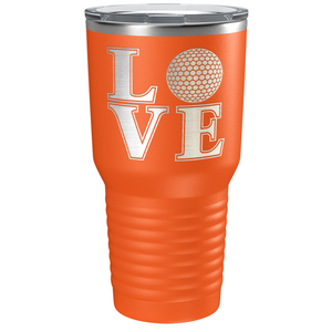 Love Golf Laser Engraved on Stainless Steel Golf Tumbler