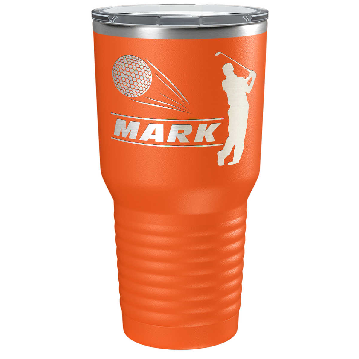 Personalized Golfer Laser Engraved on Stainless Steel Golf Tumbler