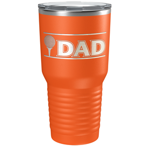 Golf Dad with Golf Ball Laser Engraved on Stainless Steel Golf Tumbler