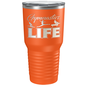 Gymnastics LIFE Silhouettes Laser Engraved on Stainless Steel Gymnastics Tumbler