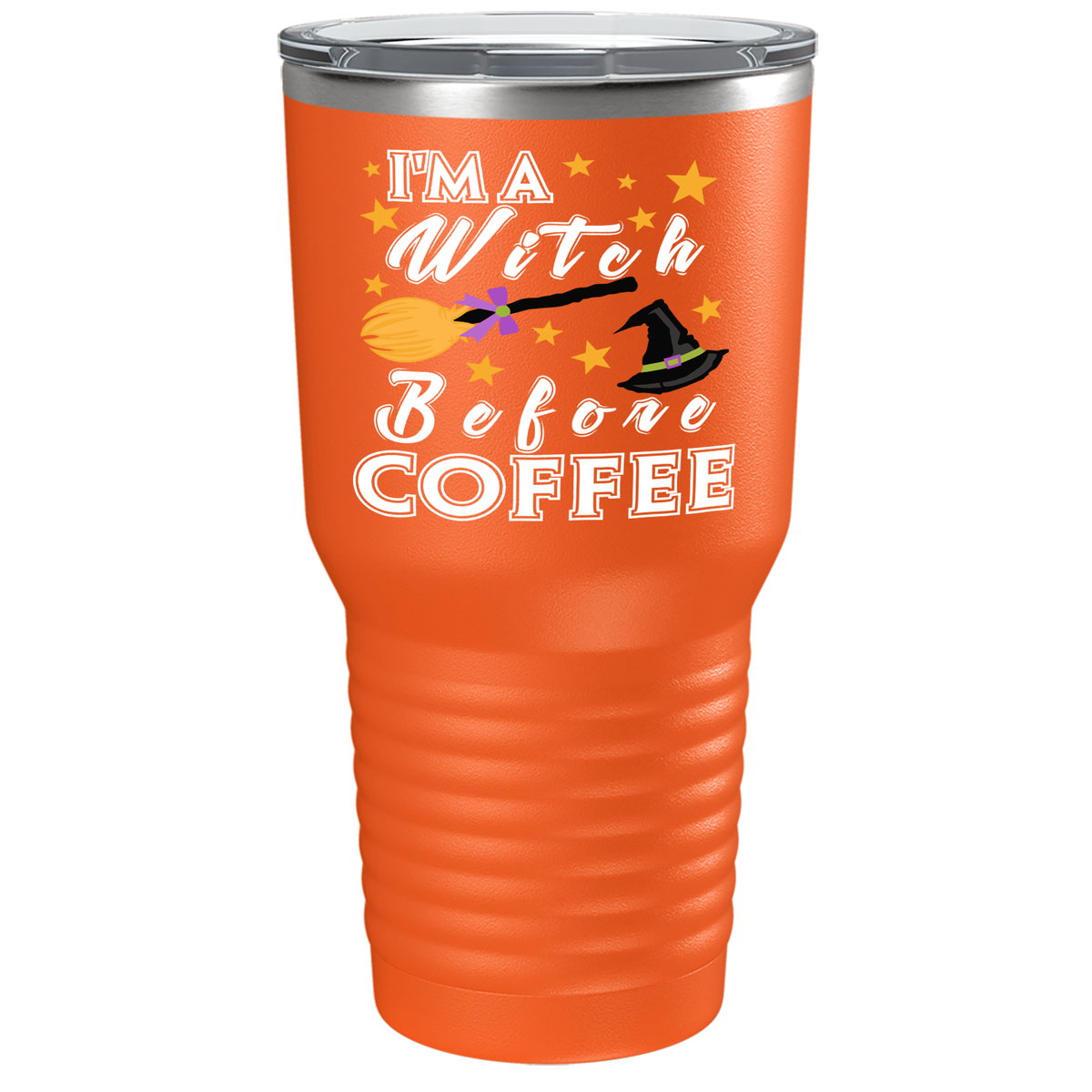 I'm A Witch Before Coffee on Stainless Steel Halloween Tumbler