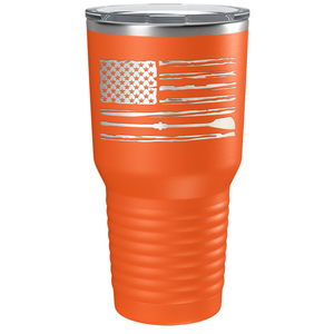 Crew American Flag Laser Engraved on Stainless Steel Crew Tumbler