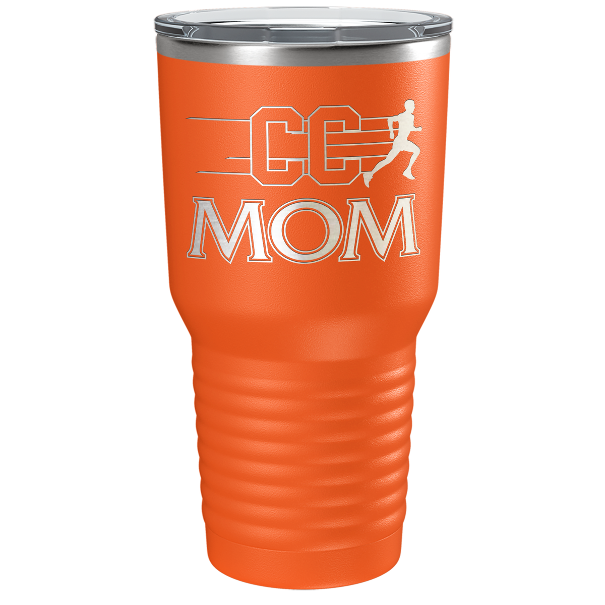 Cross Country Mom Laser Engraved on Stainless Steel Cross Country Tumbler