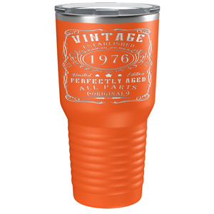 1976 Vintage Perfectly Aged 45th on Stainless Steel Tumbler