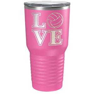 LOVE Volleyball Laser Engraved on Stainless Steel Volleyball Tumbler