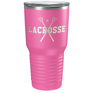 Lacrosse Sticks Laser Engraved on Stainless Steel Lacrosse Tumbler