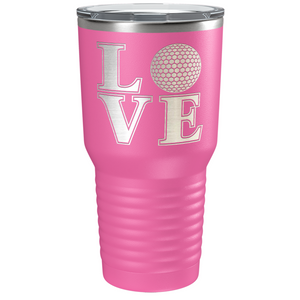 Love Golf Laser Engraved on Stainless Steel Golf Tumbler