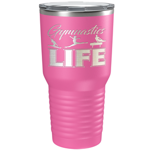 Gymnastics LIFE Silhouettes Laser Engraved on Stainless Steel Gymnastics Tumbler