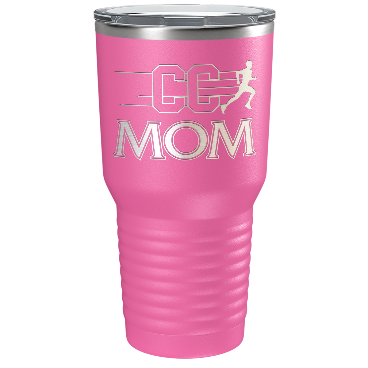 Cross Country Mom Laser Engraved on Stainless Steel Cross Country Tumbler