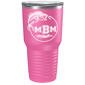 Fishing Monogram on Stainless Steel Fishing Tumbler