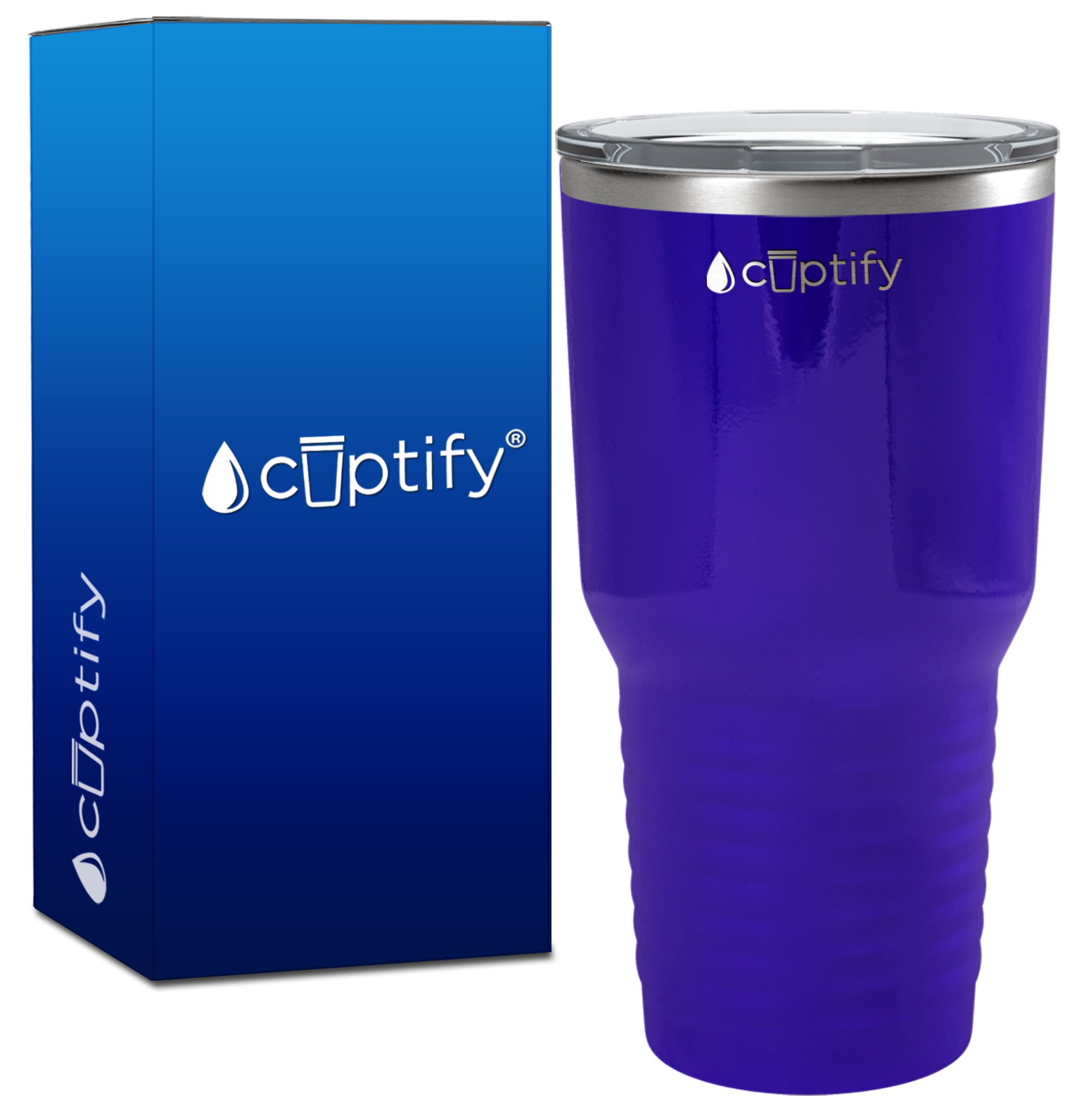 Purple Gloss 30oz Stainless Steel Tumbler