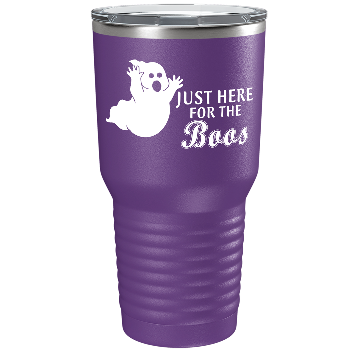 Just Here for the Boos on Stainless Steel Halloween Tumbler