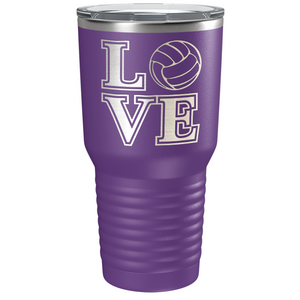 LOVE Volleyball Laser Engraved on Stainless Steel Volleyball Tumbler