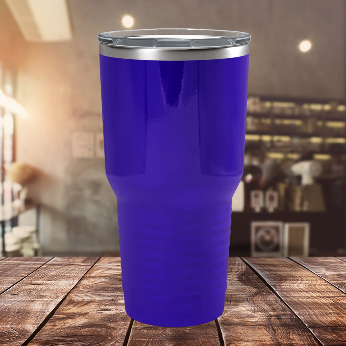 Custom Laser Engraved 30oz Purple Gloss Stainless Steel Tumbler