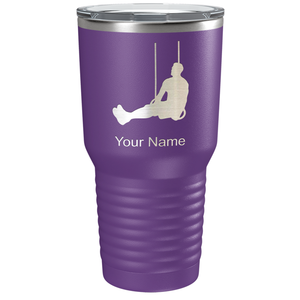 Personalized Male Gymnast Silhouette Laser Engraved on Stainless Steel Gymnastics Tumbler