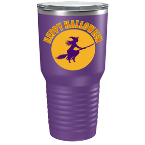 Happy Halloween Witch on Stainless Steel Halloween Tumbler