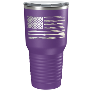 Crew American Flag Laser Engraved on Stainless Steel Crew Tumbler