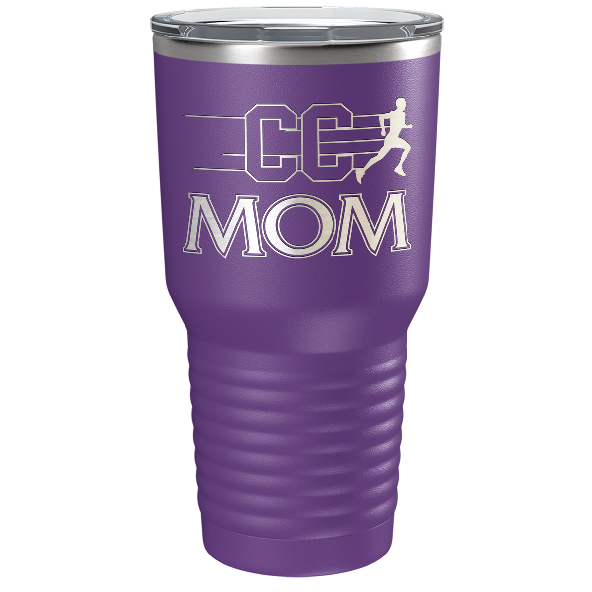 Cross Country Mom Laser Engraved on Stainless Steel Cross Country Tumbler