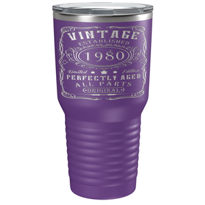 1980 Vintage Perfectly Aged 41st on Stainless Steel Tumbler