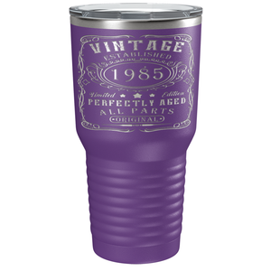 1985 Vintage Perfectly Aged 36th on Stainless Steel Tumbler