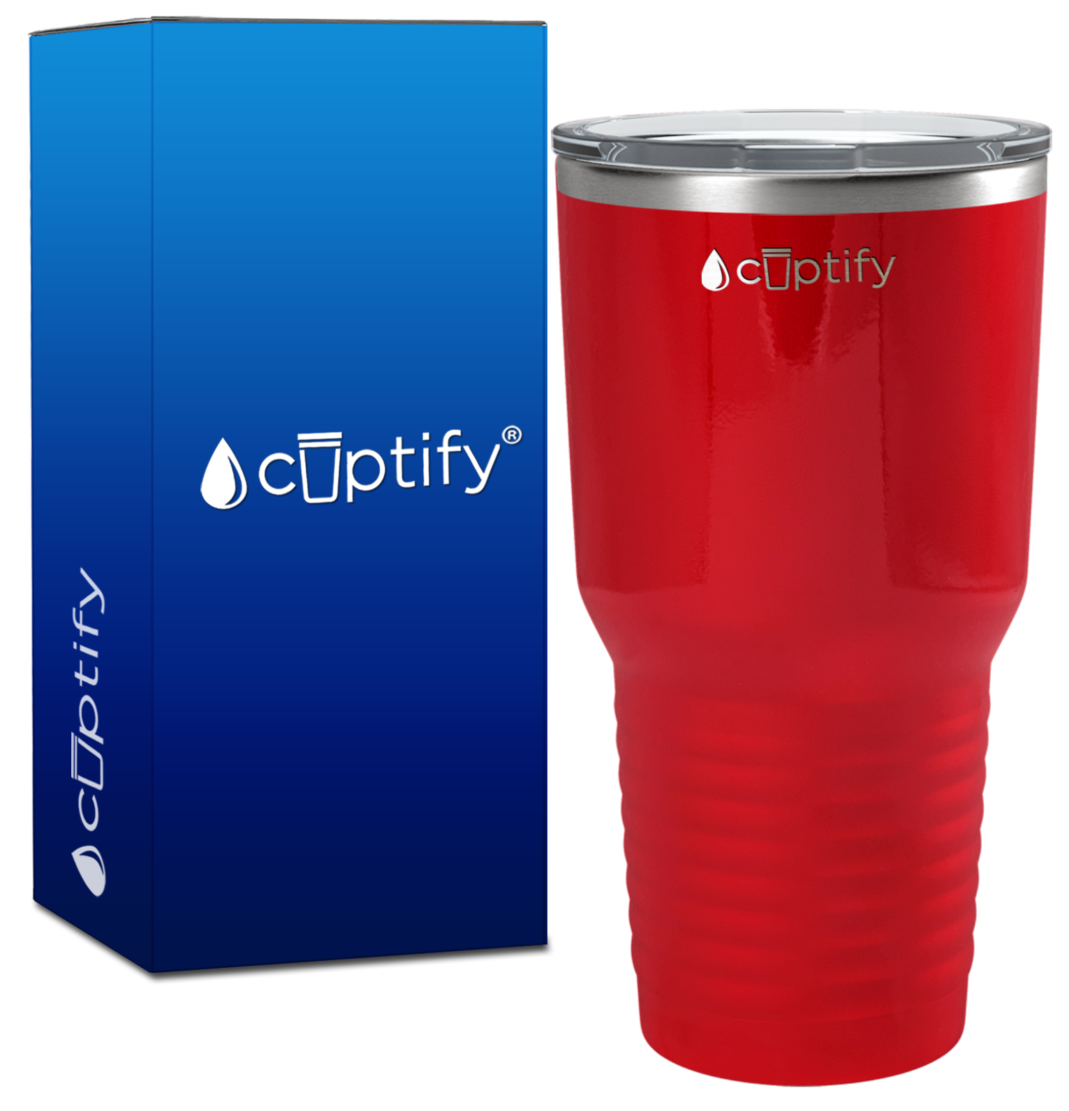 Red Gloss 30oz Stainless Steel Tumbler