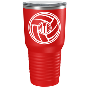 Monogram Volleyball on Stainless Steel Volleyball Tumbler