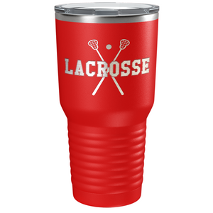 Lacrosse Sticks Laser Engraved on Stainless Steel Lacrosse Tumbler