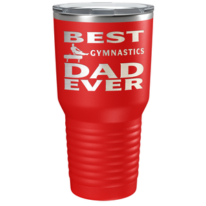 Best Gymnastics Dad Ever Laser Engraved on Stainless Steel Gymnastics Tumbler