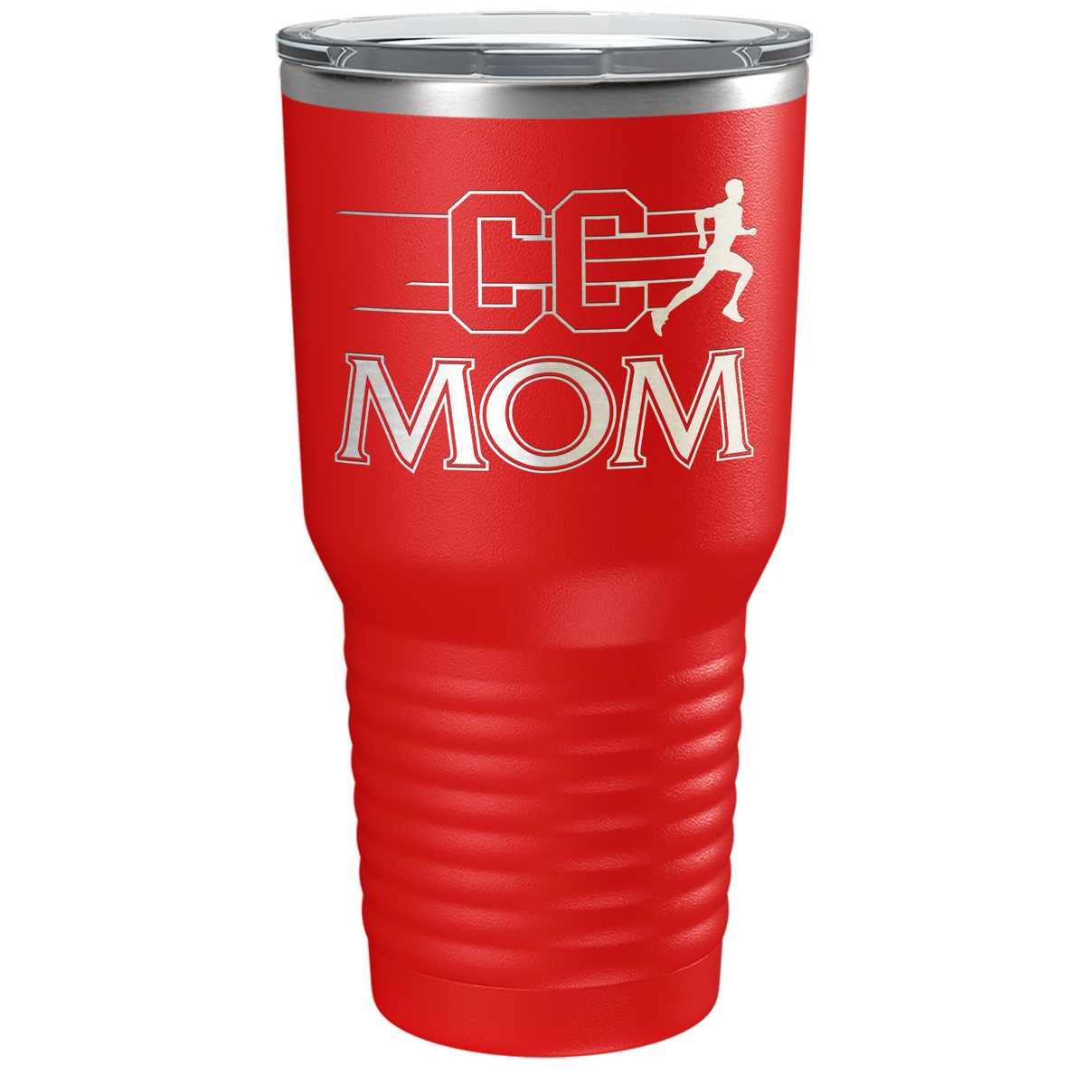 Cross Country Mom Laser Engraved on Stainless Steel Cross Country Tumbler