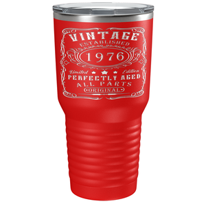 1976 Vintage Perfectly Aged 45th on Stainless Steel Tumbler