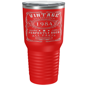 1984 Vintage Perfectly Aged 37th on Stainless Steel Tumbler