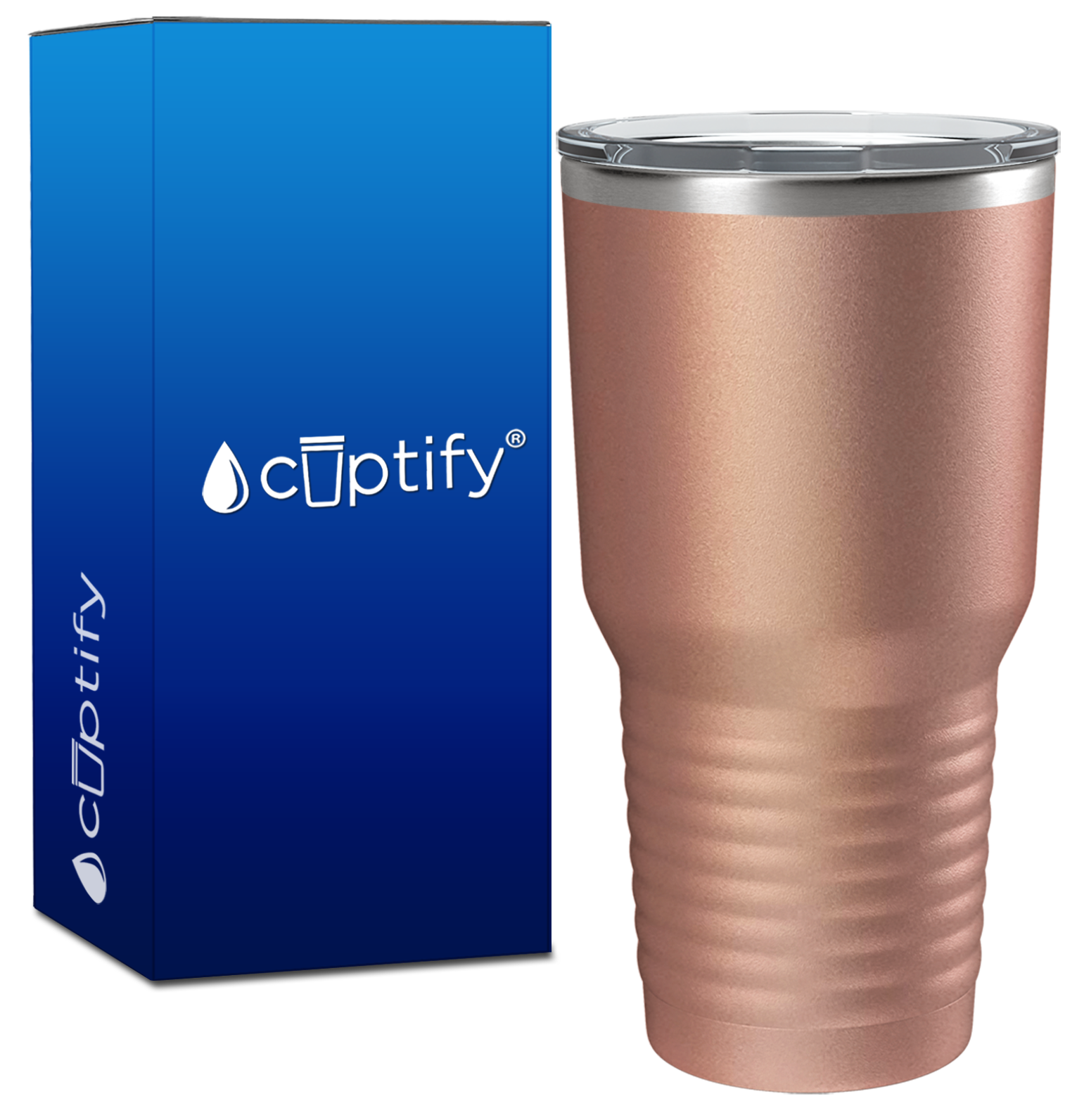 Custom Laser Engraved 30oz Rose Gold Stainless Steel Tumbler