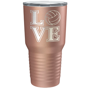 LOVE Volleyball Laser Engraved on Stainless Steel Volleyball Tumbler