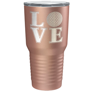 Love Golf Laser Engraved on Stainless Steel Golf Tumbler