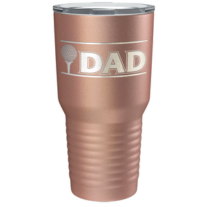 Golf Dad with Golf Ball Laser Engraved on Stainless Steel Golf Tumbler