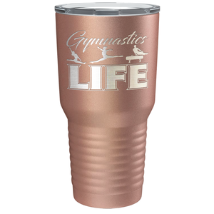 Gymnastics LIFE Silhouettes Laser Engraved on Stainless Steel Gymnastics Tumbler