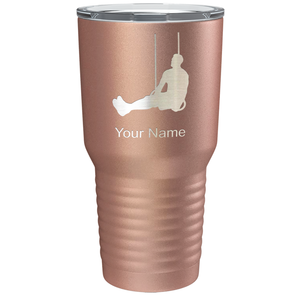 Personalized Male Gymnast Silhouette Laser Engraved on Stainless Steel Gymnastics Tumbler