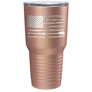 Crew American Flag Laser Engraved on Stainless Steel Crew Tumbler