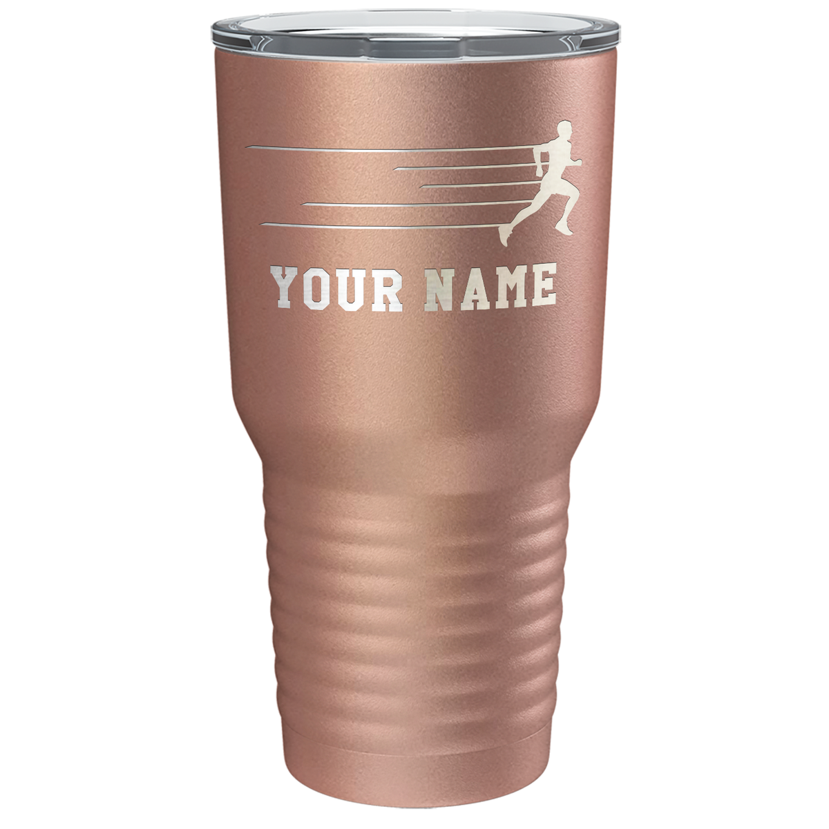 Running Man Cross Country Laser Engraved on Stainless Steel Cross Country Tumbler