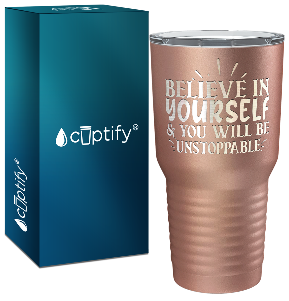 You Will be Unstoppable Laser Engraved on Stainless Steel Motivational Tumbler