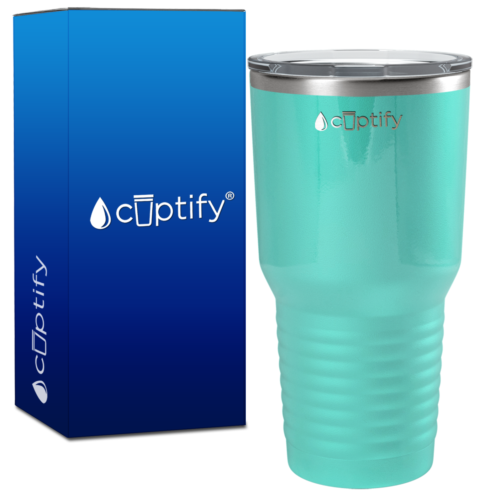 Seafoam Gloss 30oz Stainless Steel Tumbler