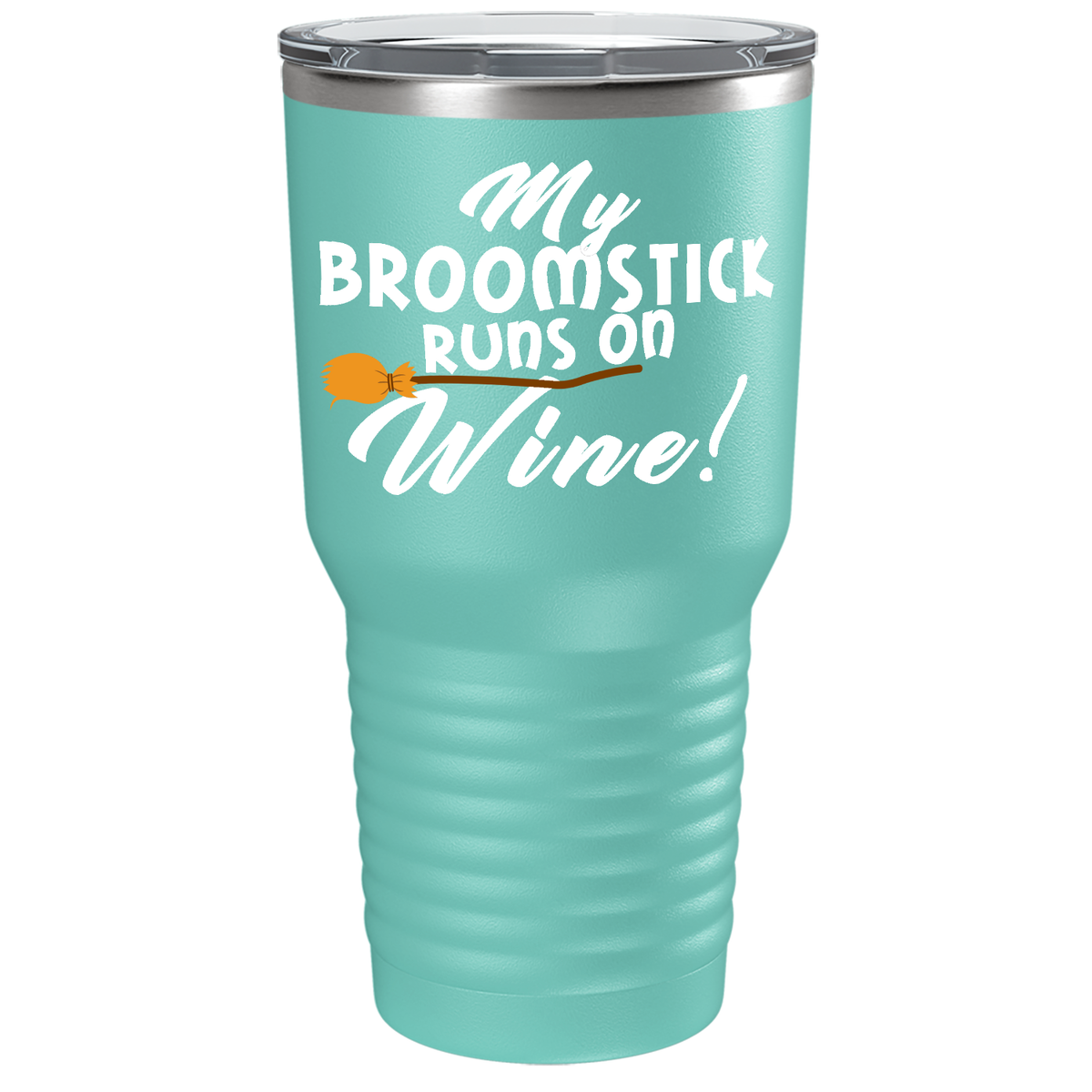 My Broomstick Runs on Wine on Stainless Steel Halloween Tumbler