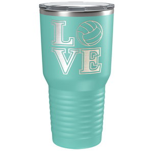 LOVE Volleyball Laser Engraved on Stainless Steel Volleyball Tumbler