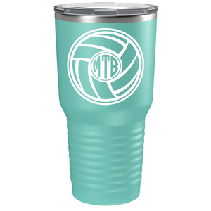 Monogram Volleyball on Stainless Steel Volleyball Tumbler