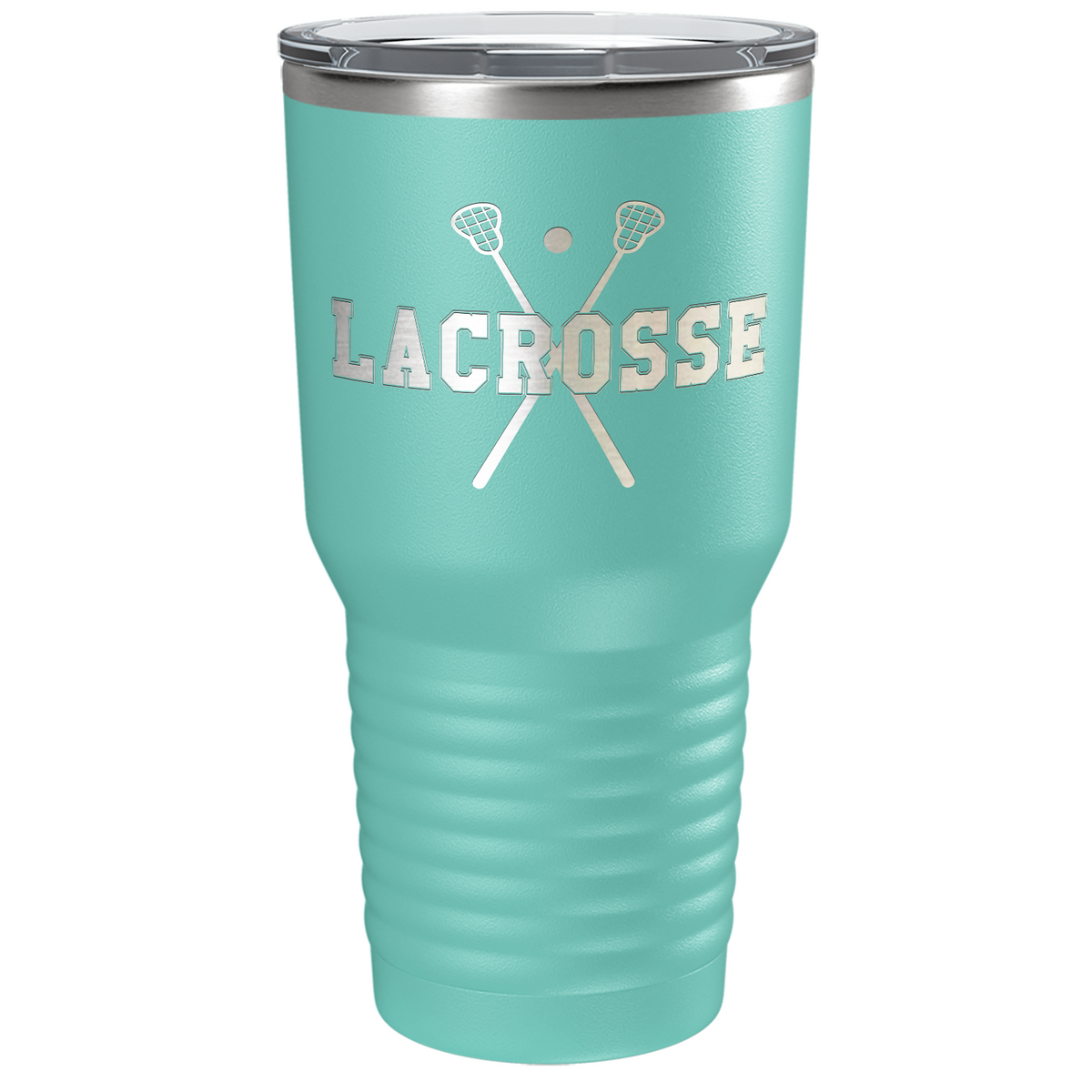 Lacrosse Sticks Laser Engraved on Stainless Steel Lacrosse Tumbler