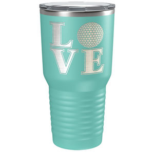 Love Golf Laser Engraved on Stainless Steel Golf Tumbler