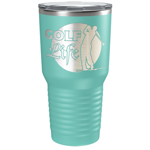 Golf Life Laser Engraved on Stainless Steel Golf Tumbler